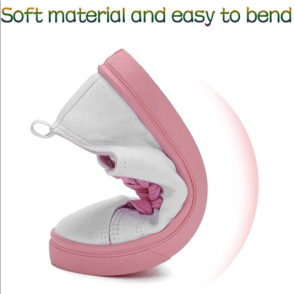 JOSINY Kids Shoes - Casual Toddler Canvas Sneakers Slip On Lazy Tennis Loafers - Picture 4 of 10